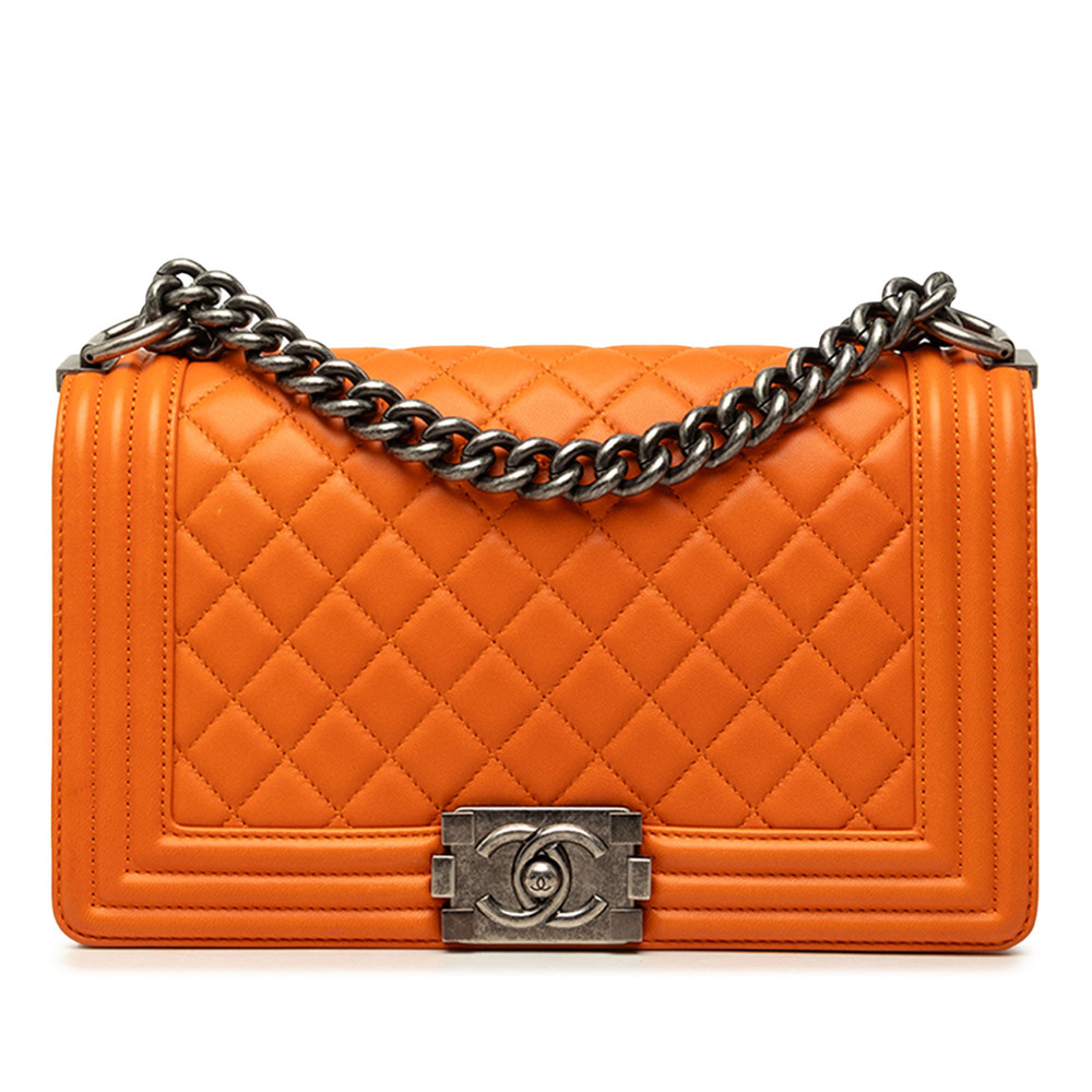 Pre-Loved Chanel Old Medium Quilted Lambskin Boy Flap